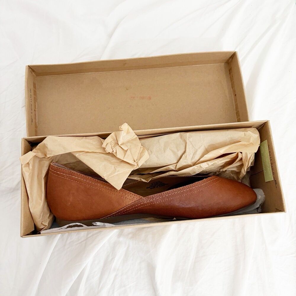 Lucky Brand Alba Womens Umber Ballet Square Toe Flat Size 8 1/2 8 LK-ALBA NIB - Picture 4 of 10